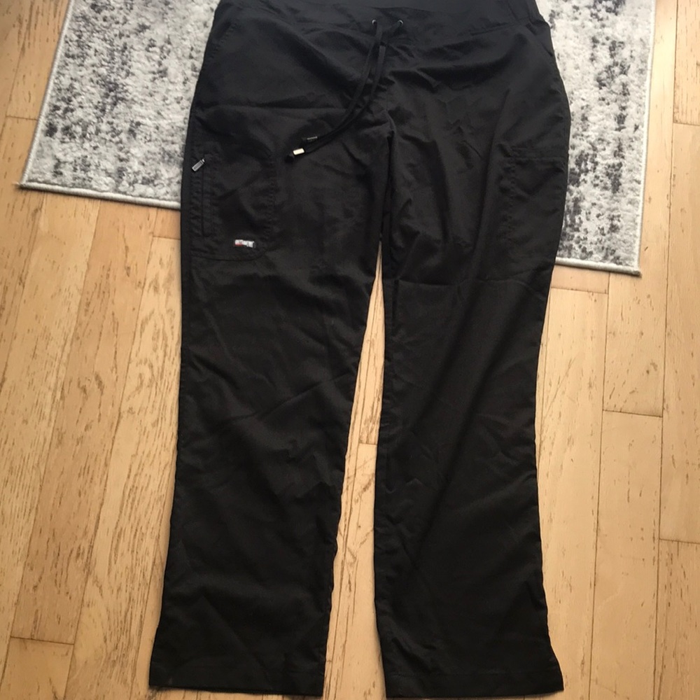 Grey’s Anatomy pants with flexible waist.